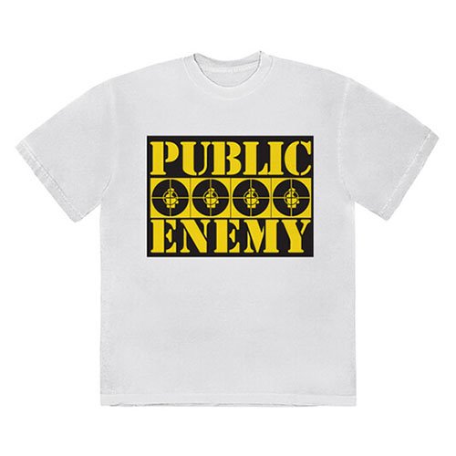 (주)사운드룩, Public Enemy 4 Logos White Unisex Short Sleeve T-shirt